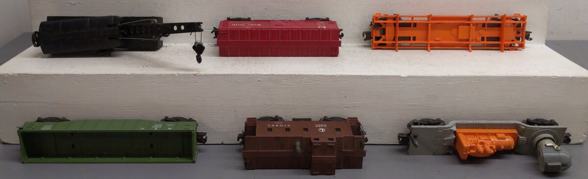 Lionel Vintage O Gauge Freight Cars #636255,3520,6460,X6014,6462,6457 [6] VG