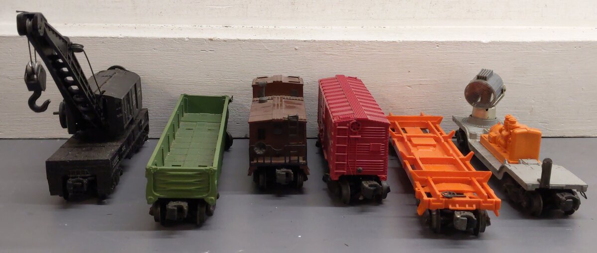 Lionel Vintage O Gauge Freight Cars #636255,3520,6460,X6014,6462,6457 [6] VG