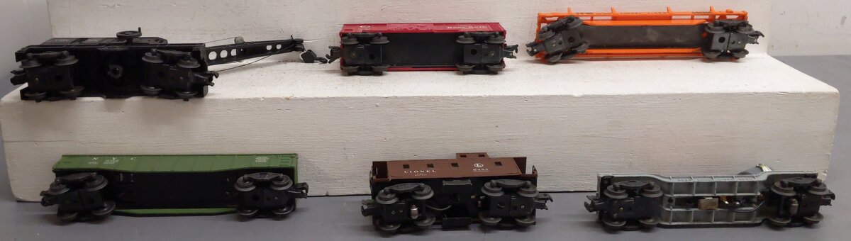 Lionel Vintage O Gauge Freight Cars #636255,3520,6460,X6014,6462,6457 [6] VG