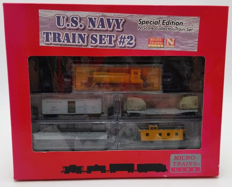 MicroTrains 99301080 N Scale U. S. Navy Train Diesel Train Set # 2 EX/Box