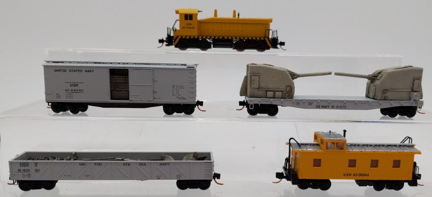 MicroTrains 99301080 N Scale U. S. Navy Train Diesel Train Set # 2 EX/Box