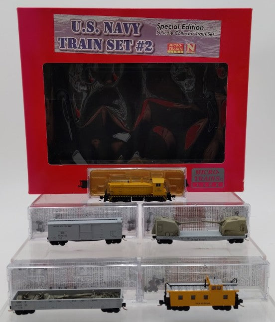 MicroTrains 99301080 N Scale U. S. Navy Train Diesel Train Set # 2 EX/Box