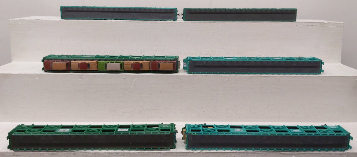 Bachmann HO Scale NYC/ETTX Tri Level Auto Carriers [6] VG