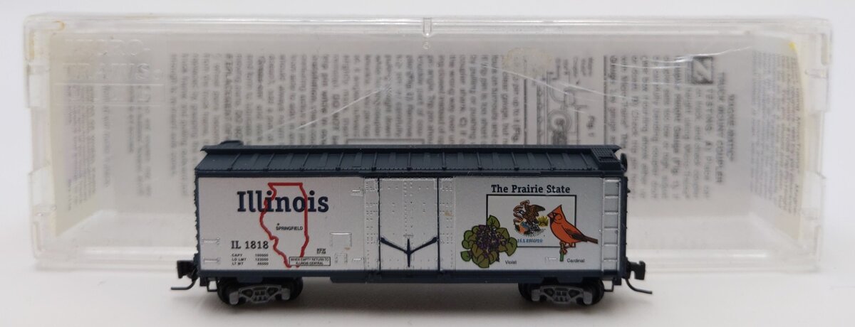 MicroTrains 50200501 Z Scale Illinois 40' Standard Plug Door Boxcar #1818 LN/Box