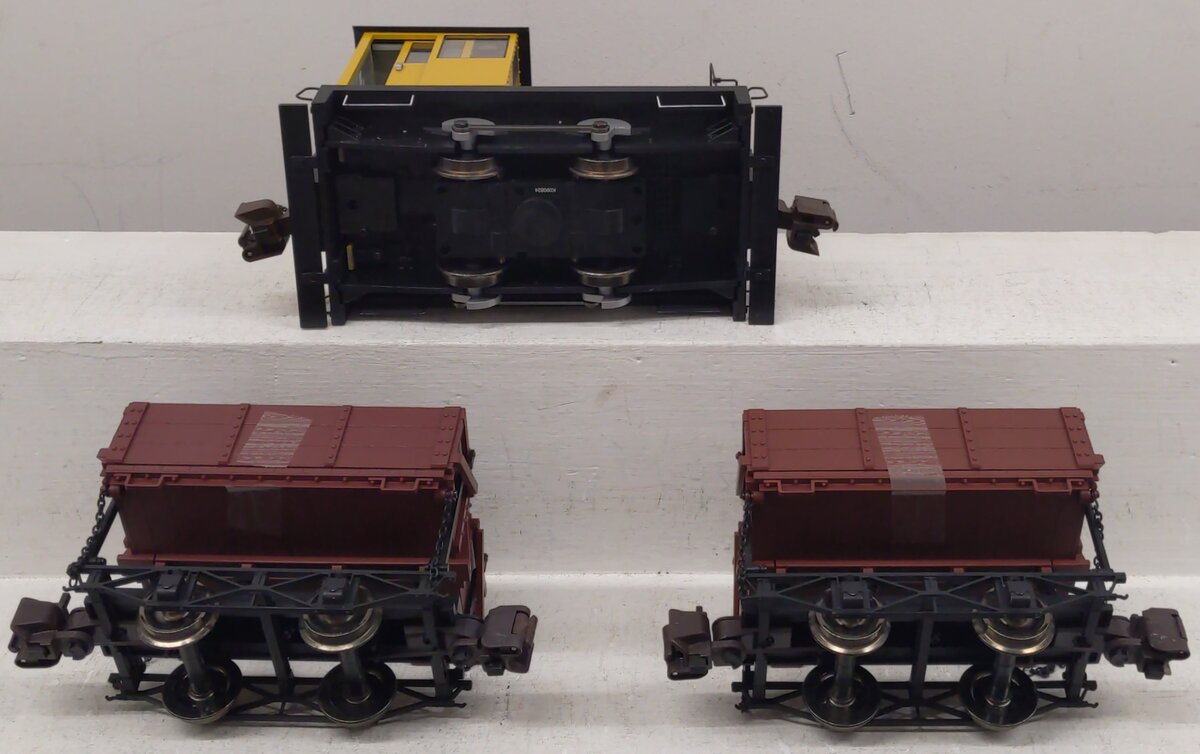 Bachmann 90070 G Scale The Prospector Gas Locomotive & Dump Cars EX