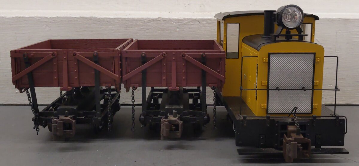 Bachmann 90070 G Scale The Prospector Gas Locomotive & Dump Cars EX