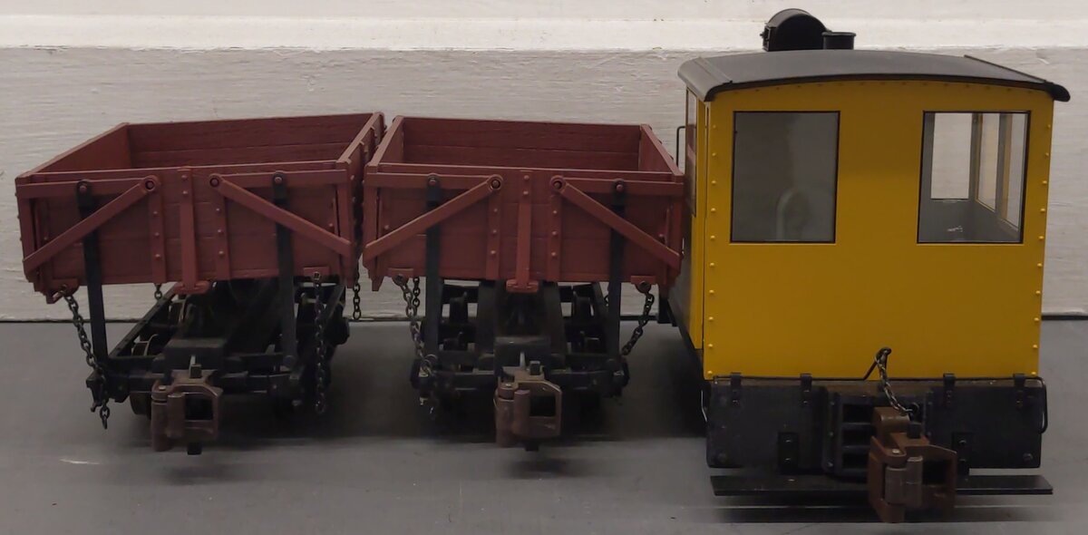Bachmann 90070 G Scale The Prospector Gas Locomotive & Dump Cars EX