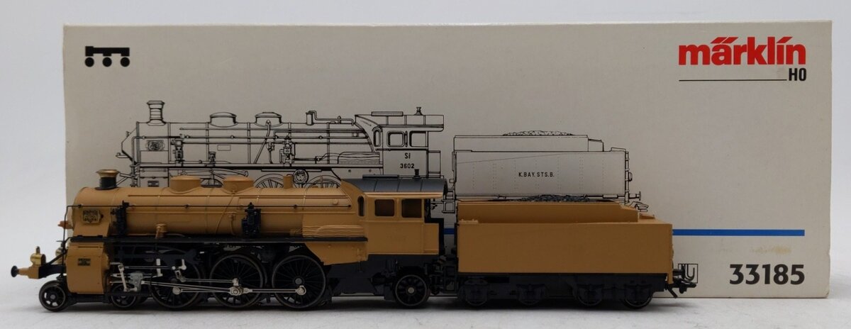 Marklin 33185 HO Scale K.Bay.Sts.B. S 3/6 4-6-2 Steam Locomotive & Tender LN/Box