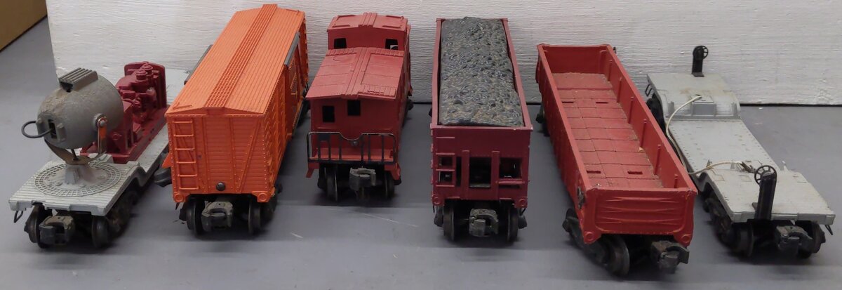 Lionel Vintage O Gauge Freight Cars #6520,6462,6257,6561,3656,25000 [6] VG
