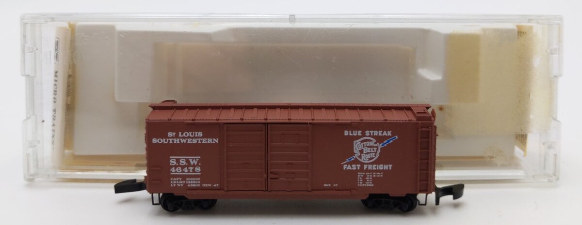 Micro-Trains 14804 Z Scale SSW Cottonbelt 40' Double Door Boxcar #46478 LN/Box