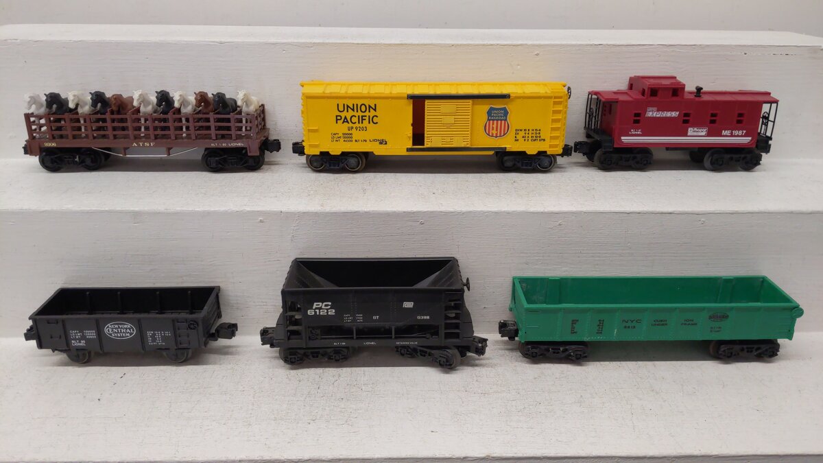 Lionel & K-Line O Gauge Assorted Train Cars [6] VG