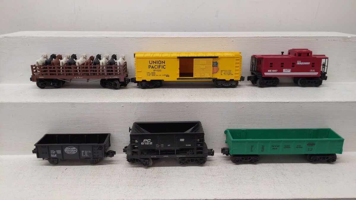 Lionel & K-Line O Gauge Assorted Train Cars [6] VG