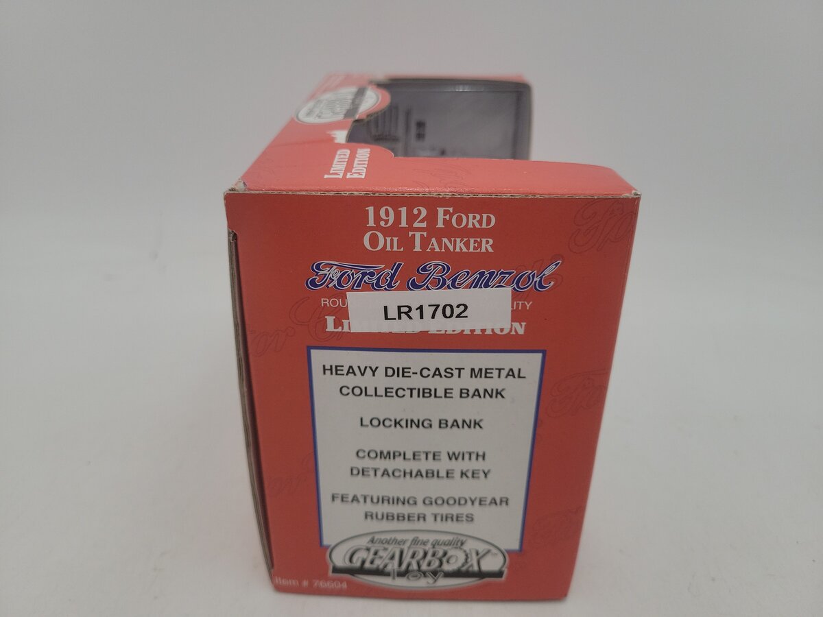 Gearbox 76604 1:24 Scale Diecast 1912 Ford Benzol Limited Edition Coin Bank LN/Box