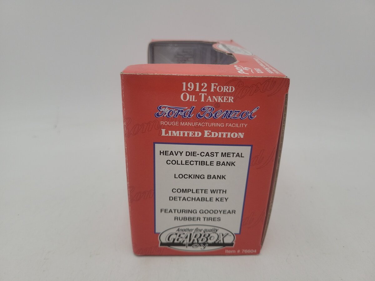 Gearbox 76604 1:24 Scale Diecast 1912 Ford Benzol Limited Edition Coin Bank LN/Box