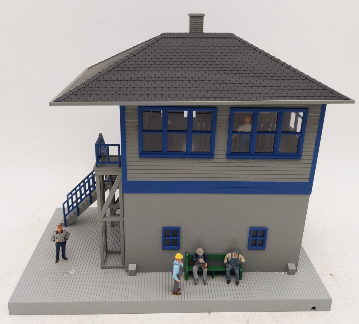 MTH 30-9011 O Gauge Gray & Blue Switch Tower EX/Box