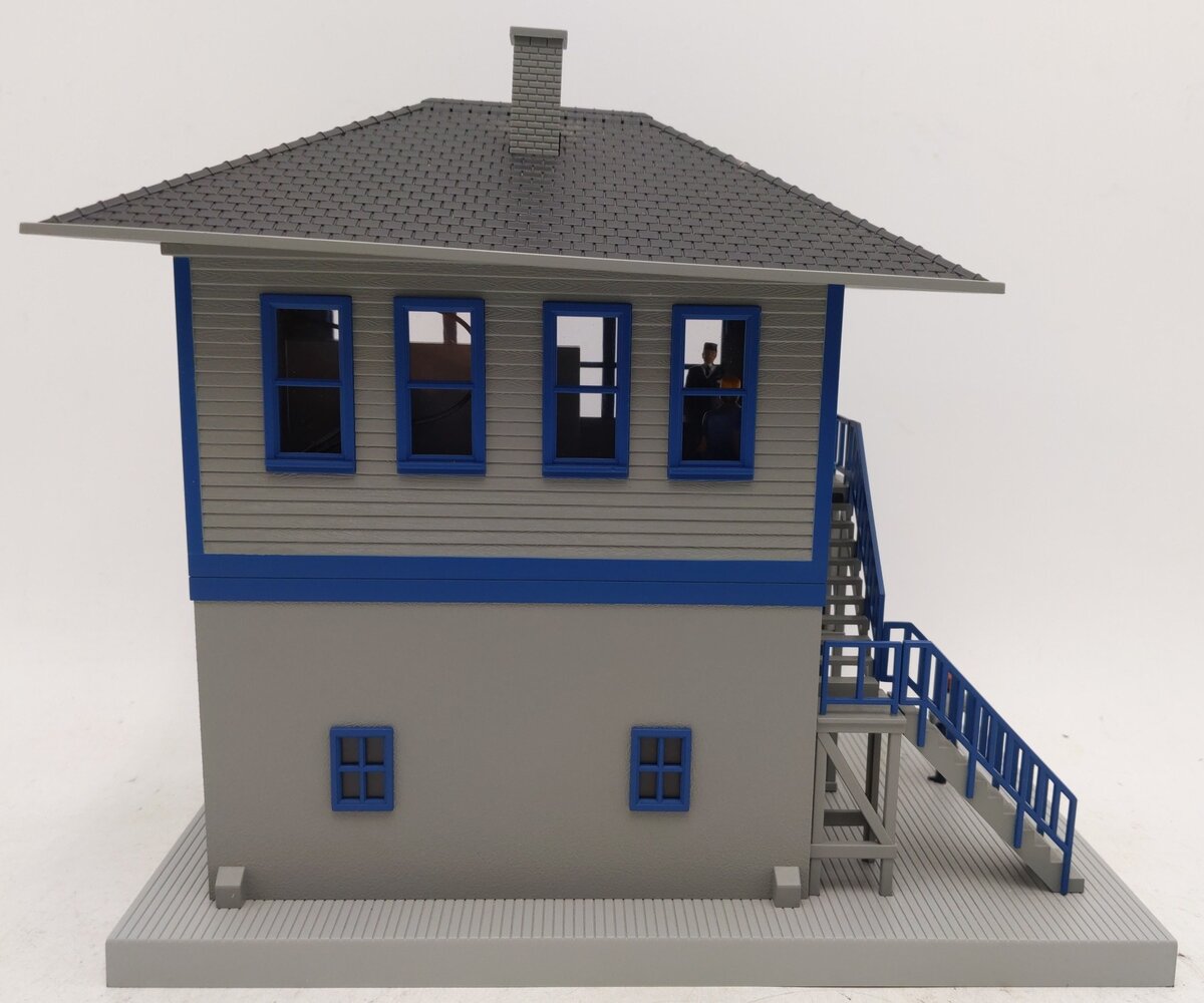 MTH 30-9011 O Gauge Gray & Blue Switch Tower EX/Box