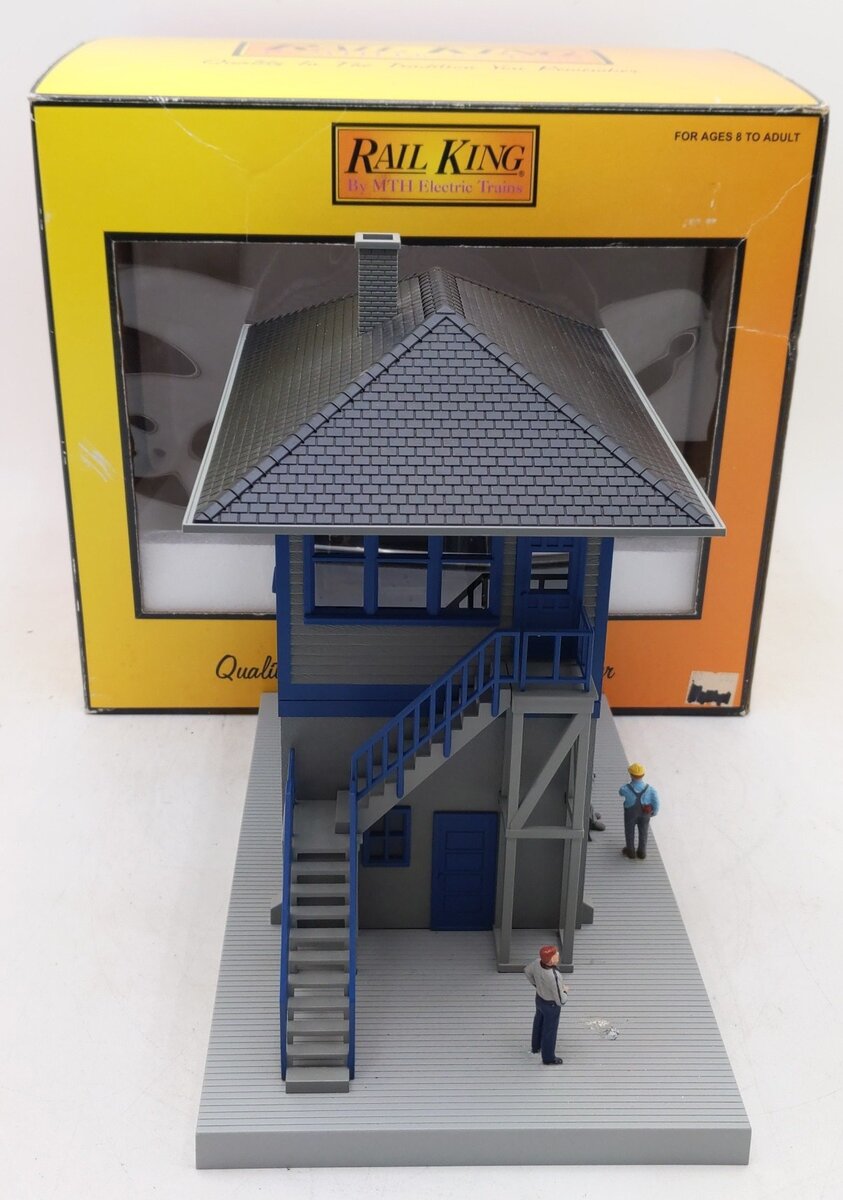 MTH 30-9011 O Gauge Gray & Blue Switch Tower EX/Box