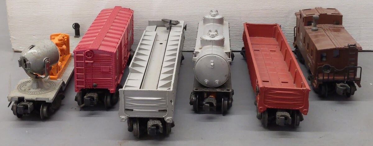 Lionel Vintage O Gauge Freight Cars #6520,356225,2465,X6014,6462,6457 [6] VG