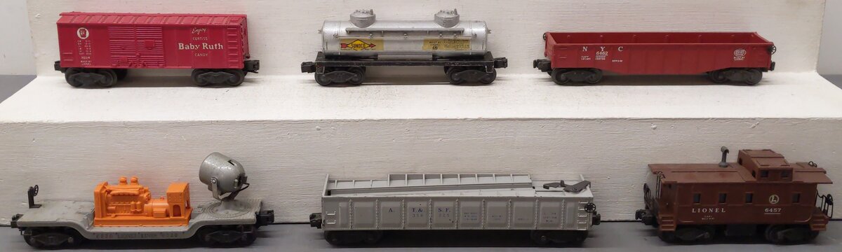 Lionel Vintage O Gauge Freight Cars #6520,356225,2465,X6014,6462,6457 [6] VG