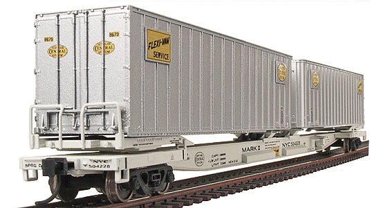 Walthers 932-3921 HO Scale New York Central Flexi-Van Flatcar w/Trailers #504228 LN