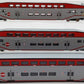 Athearn 10168 N Scale Caltrain Bombardier Control Coach Car 3 Pack EX/Box