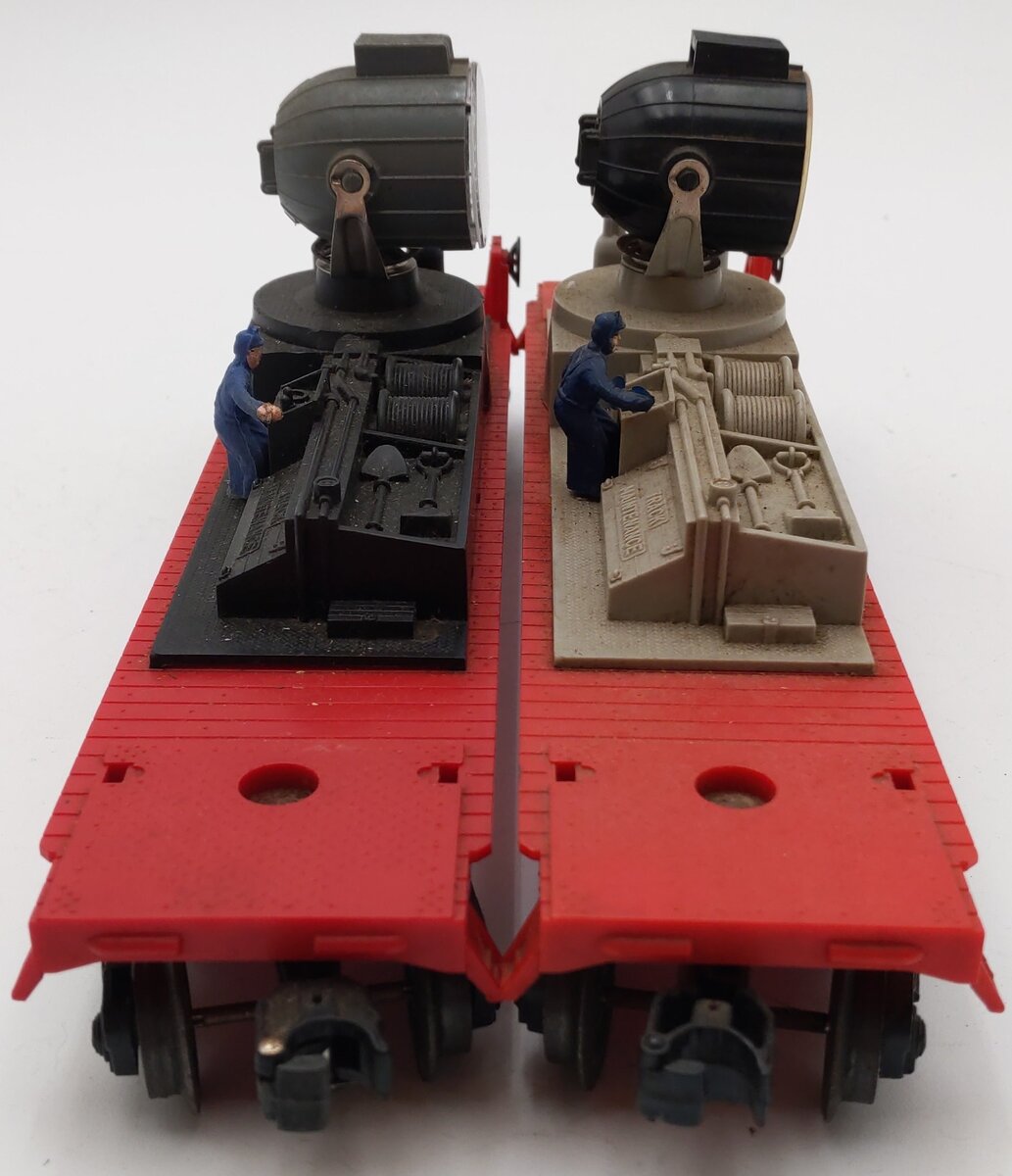 Lionel 6822 Vintage O Night Crew Searchlight Cars [2] VG
