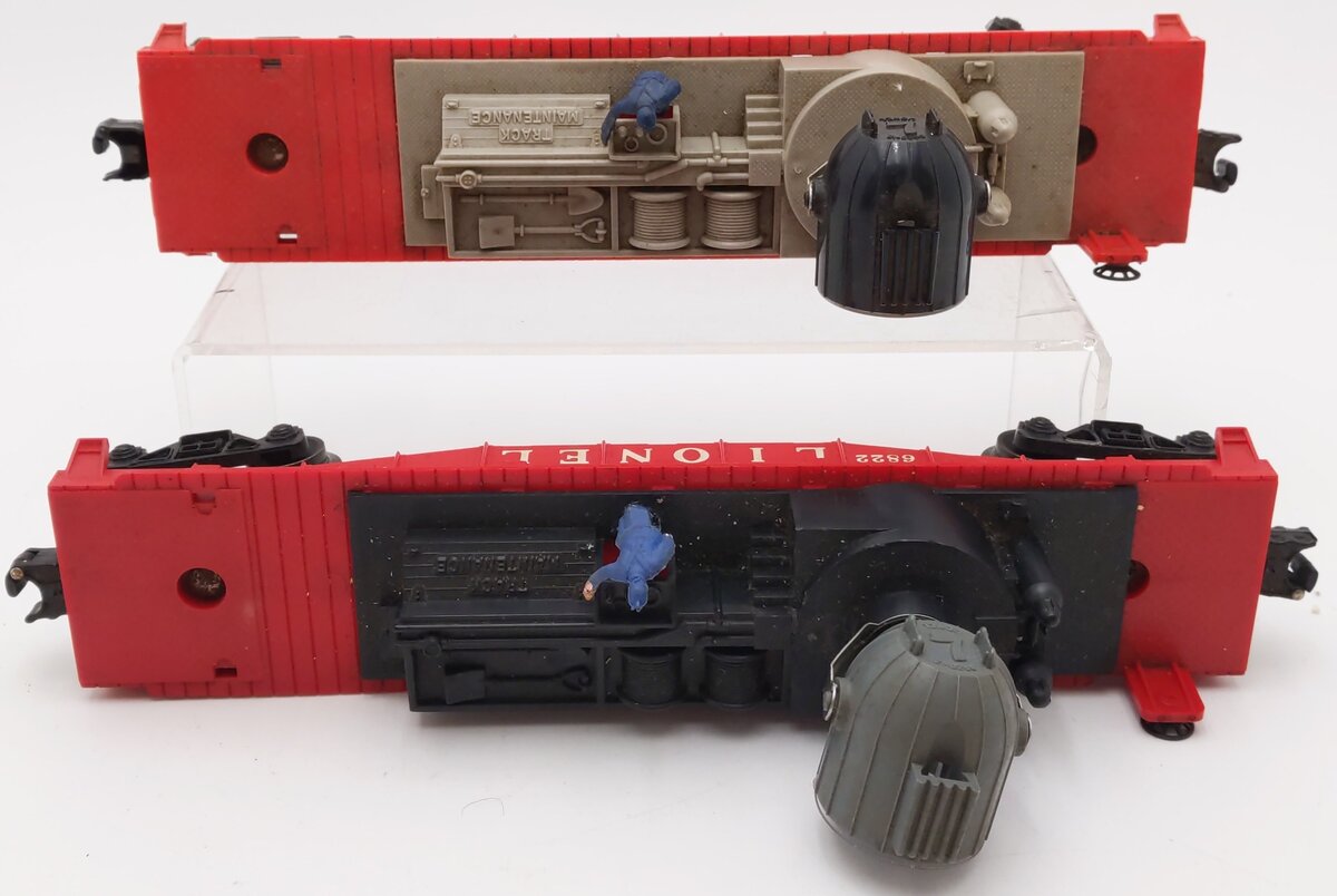 Lionel 6822 Vintage O Night Crew Searchlight Cars [2] VG