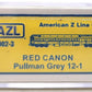American Z-Line 71002-3 Red Canyon Pullman Grey 12-1 Sleeper Car LN/Box