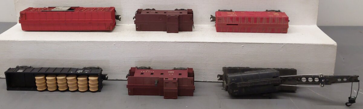 Lionel Vintage O Gauge Freight Cars: 6357, 6434, 6017, 6462, 2460, 638-2361 [6] VG