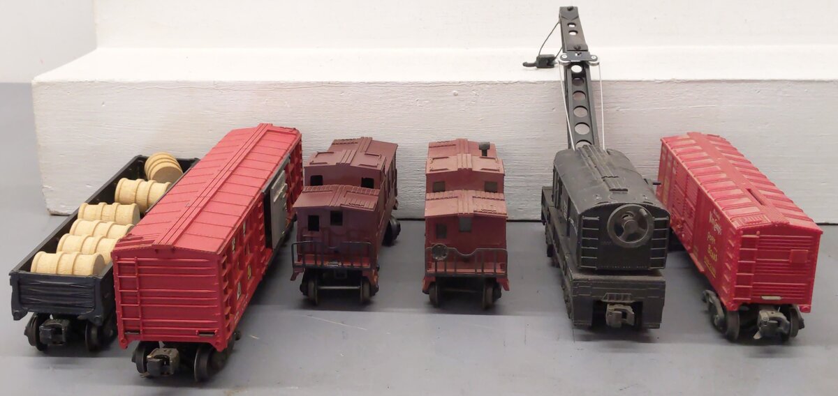 Lionel Vintage O Gauge Freight Cars: 6357, 6434, 6017, 6462, 2460, 638-2361 [6] VG