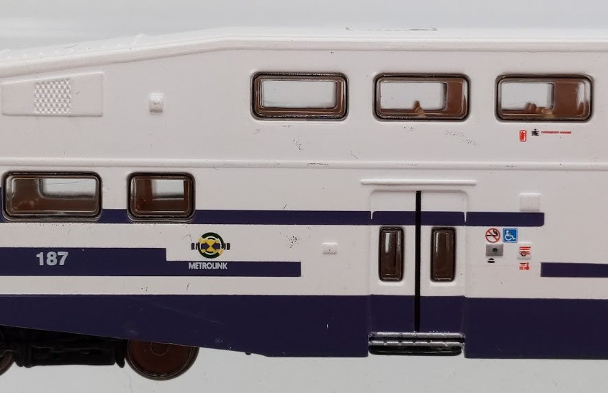 Athearn 10160 N Scale Bombardier Control Car #630 Bombardier Coachs #187 & 202 VG/Box