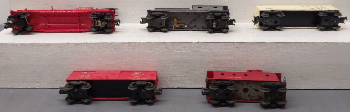 Lionel Vintage O Gauge Freight Cars: 6007, 3512, 6014, 6420, 6050 [5] VG