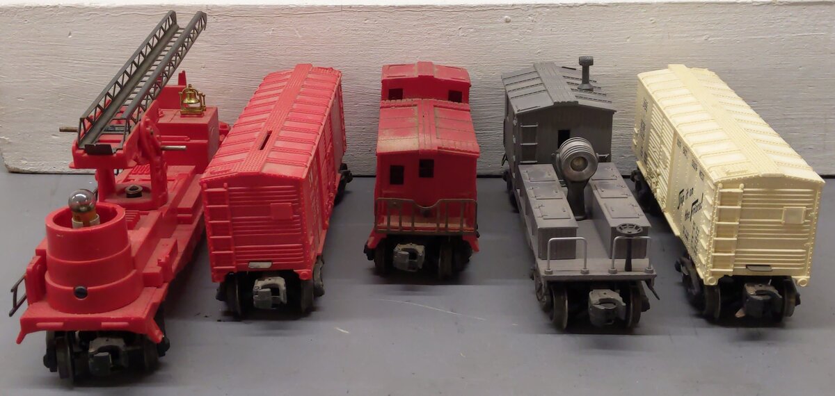 Lionel Vintage O Gauge Freight Cars: 6007, 3512, 6014, 6420, 6050 [5] VG