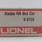 Lionel 6-9758 O Gauge Alaska Railroad Boxcar EX/Box