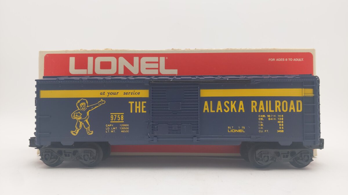 Lionel 6-9758 O Gauge Alaska Railroad Boxcar EX/Box