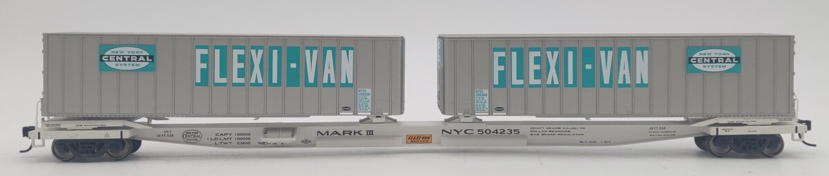 Walthers 932-40852 NYC Flexi-Van Car with Trailers #504235 LN