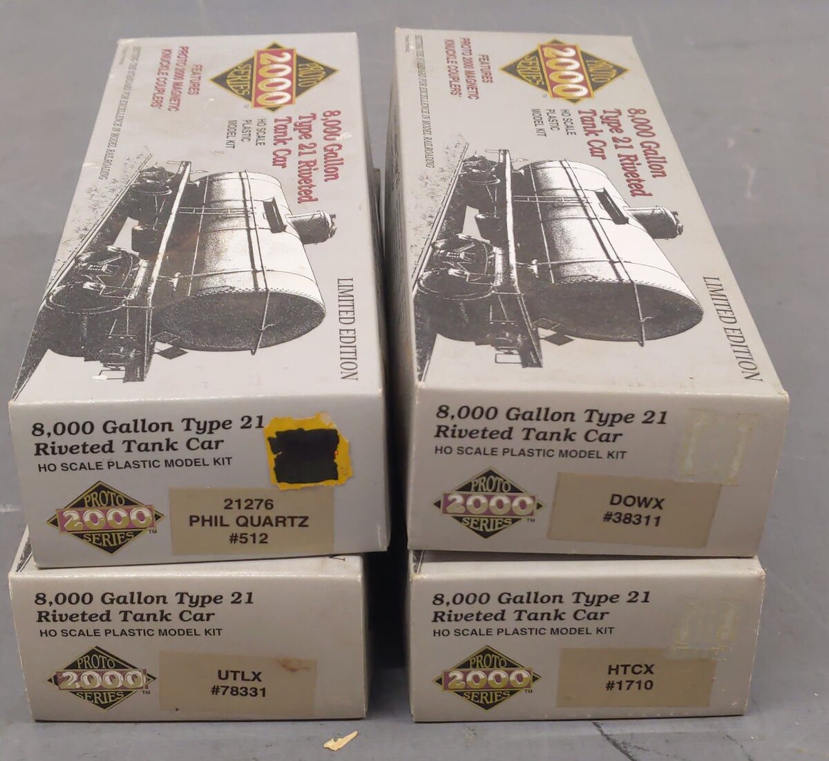 Proto 2000 Assorted HO Scale Tank Car Kits [4] EX/Box