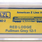 American Z-Line 71002-2 Z Scale Red Lodge Pullman 12-1 Sleeper Car LN/Box