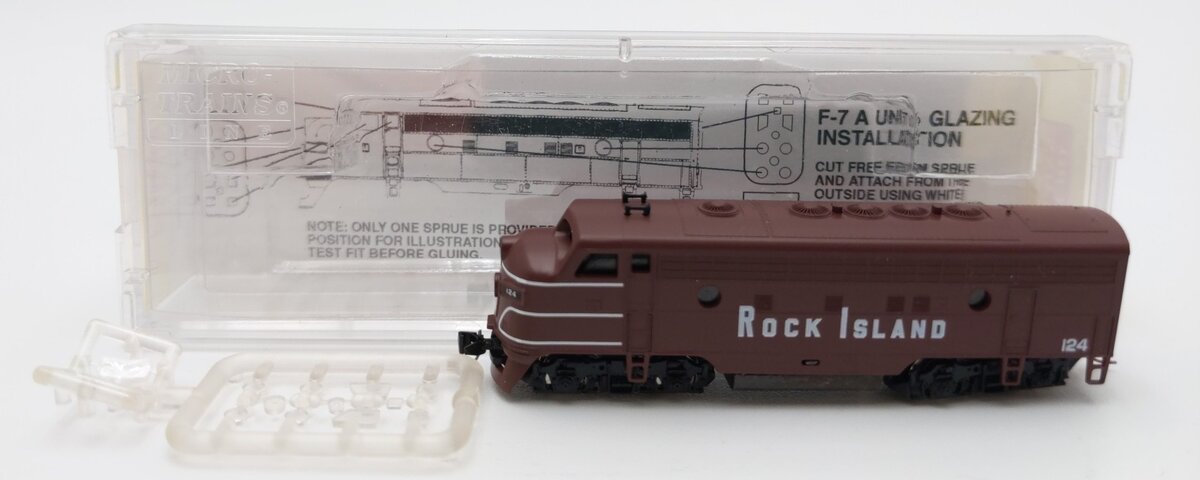 Micro-Trains 98001240 Z Rock Island EMD F-7A Unit Powered Diesel Locomotive #124