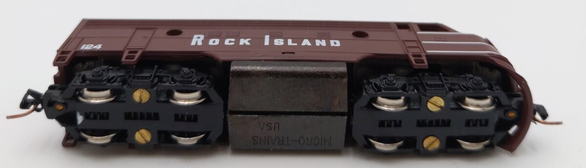 Micro-Trains 98001240 Z Rock Island EMD F-7A Unit Powered Diesel Locomotive #124