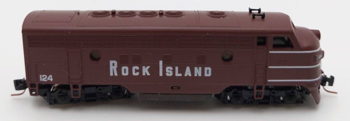 Micro-Trains 98001240 Z Rock Island EMD F-7A Unit Powered Diesel Locomotive #124