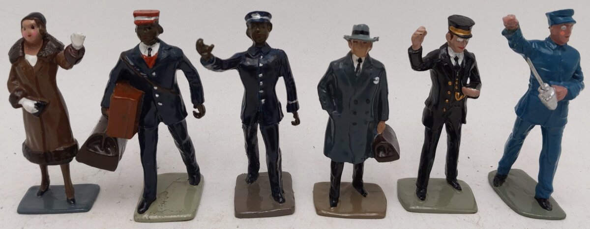 MTH 10-4016 Standard Gauge #550 Die-Cast Station Figure Set (Set of 6) EX