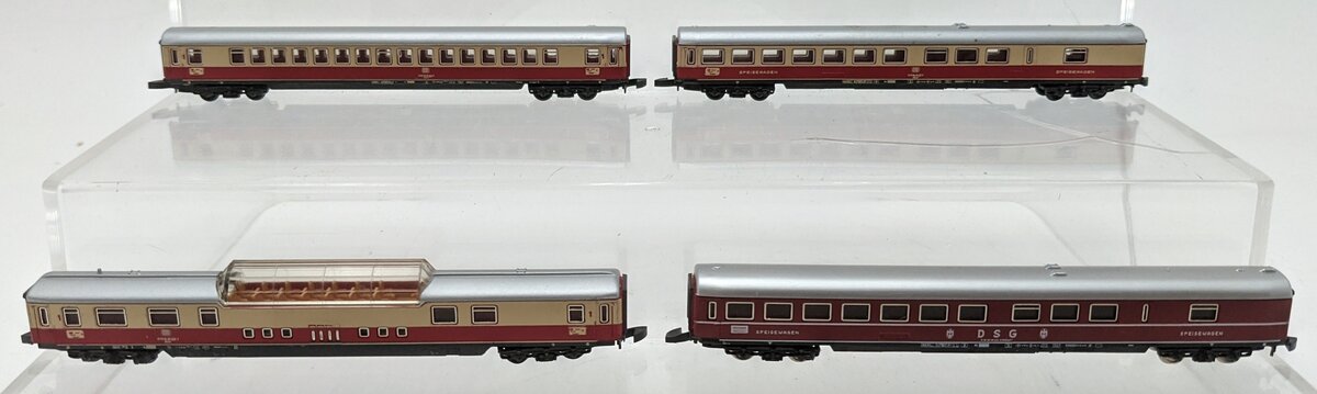 Marklin Z Scale Assorted Passenger Cars [4]: 8726, 8728, 8725, & 8713 EX