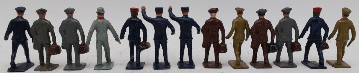 Lincoln Logs Assorted Die-Cast Metal Figurines [13] EX