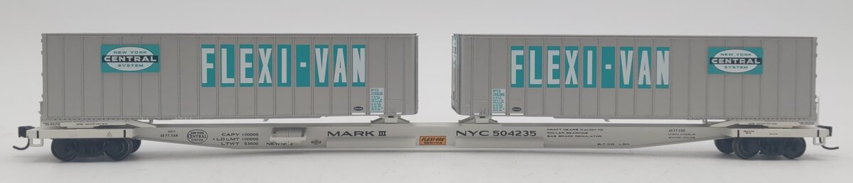 Walthers 932-40852 NYC Flexi-Van Car with Trailers #504235 EX