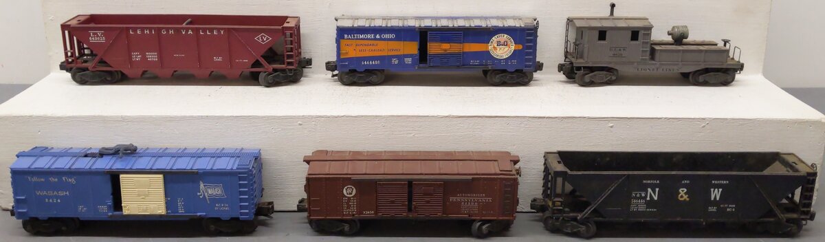 Lionel Vintage O Gauge Freight Cars: 643625,6420,3424,2458,6464400,546446 [6] VG