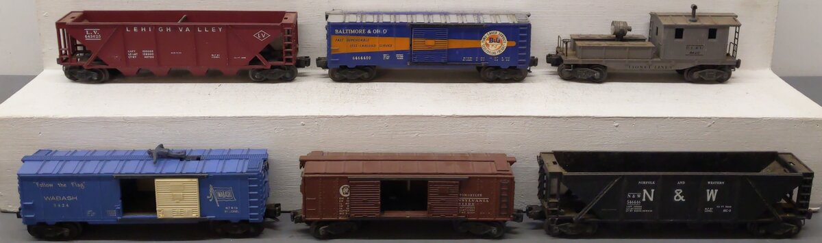 Lionel Vintage O Gauge Freight Cars: 643625,6420,3424,2458,6464400,546446 [6] VG