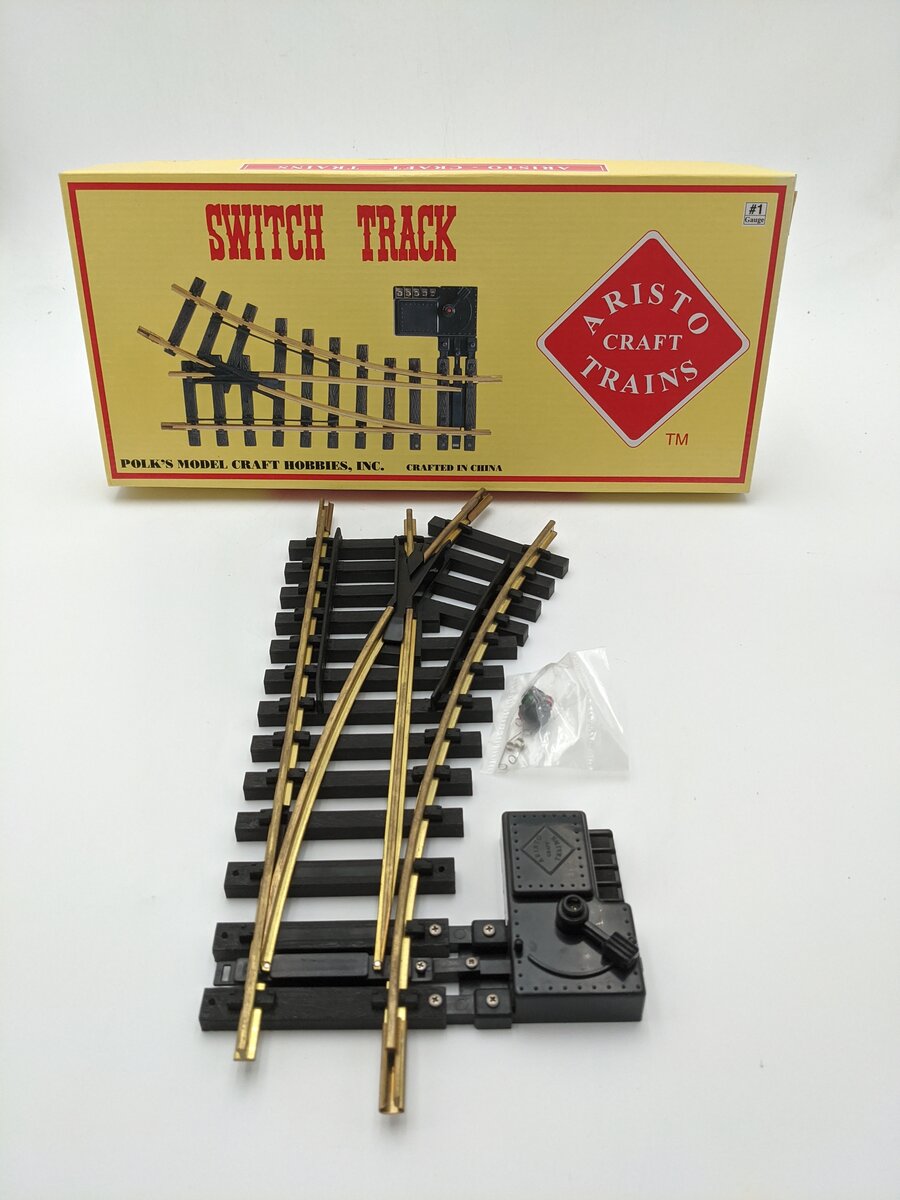 Aristo-Craft 30300 G Brass Right Hand Manual Switch Turnout EX/Box