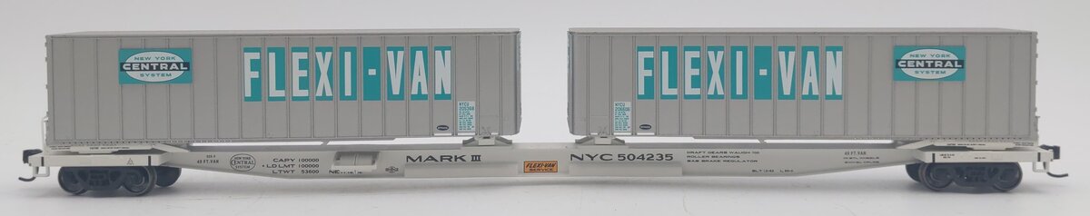 Walthers 932-40852 NYC Flexi-Van Car with Trailers #504235 EX