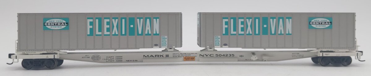 Walthers 932-40852 NYC Flexi-Van Car with Trailers #504235 EX